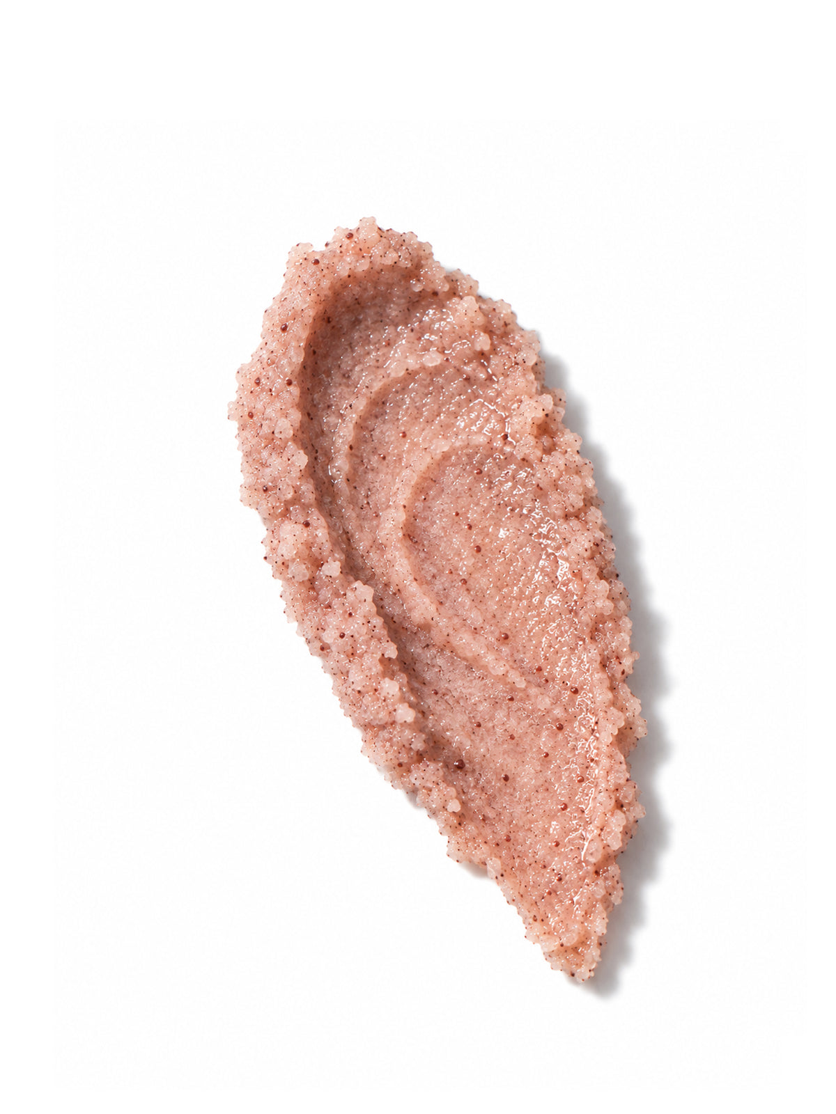 Rose-colored swatch of OSHAN CALM ʻĀKALA Body Polish with visible salt and sugar grains.
