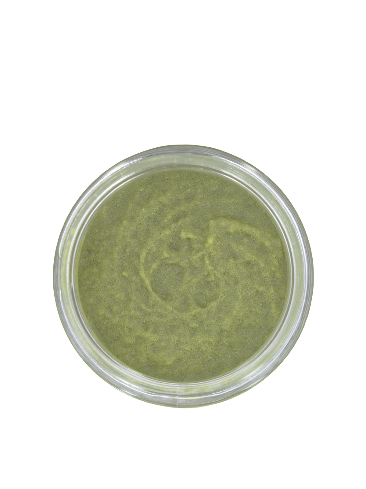 OSHAN DETOX ʻŌMAʻOMAʻO Body Polish viewed from above in an open glass jar.