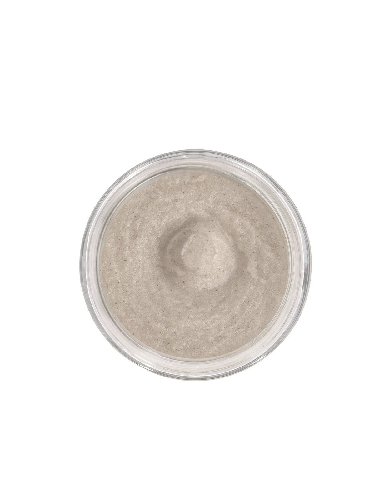NECTAR Body Polish seen from above in its open glass jar