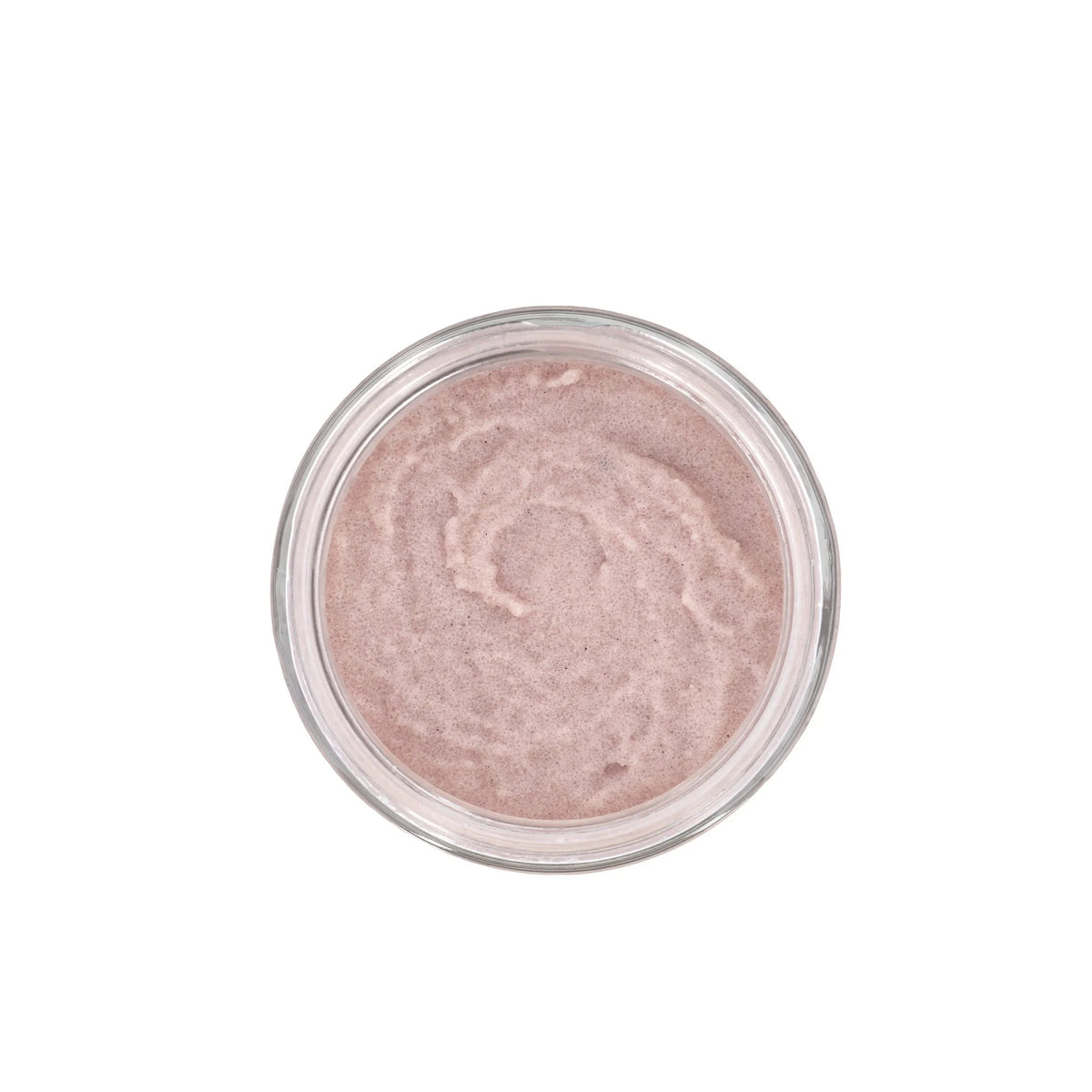 OSHAN CALM ʻĀKALA body polish seen from above in its glass jar.
