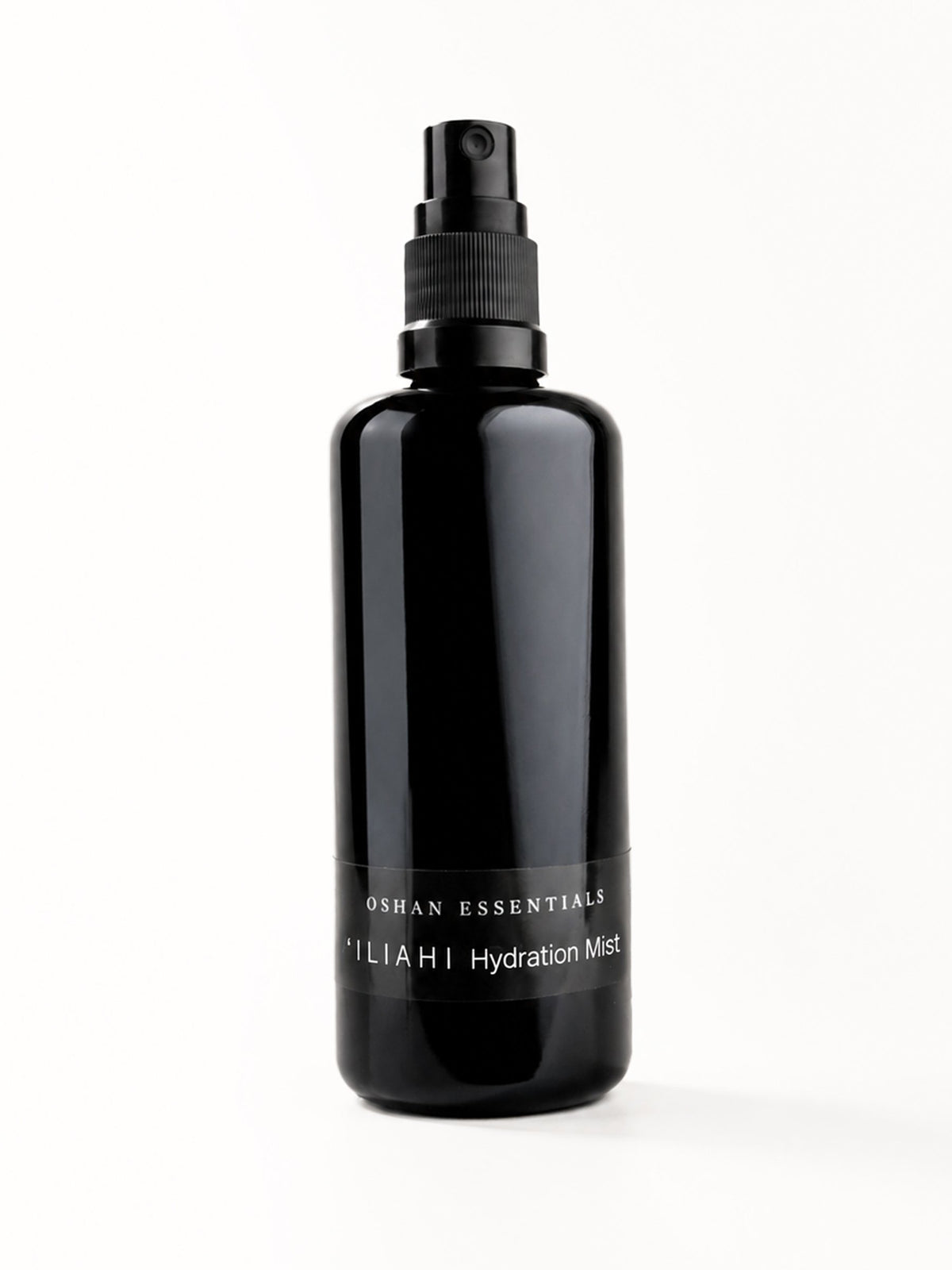 OSHAN ʻĪLIAHI Hydration Mist in its black spray bottle on a white background.