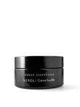 OSHAN NEROLI Crème Soufflé in its black jar on a white background.