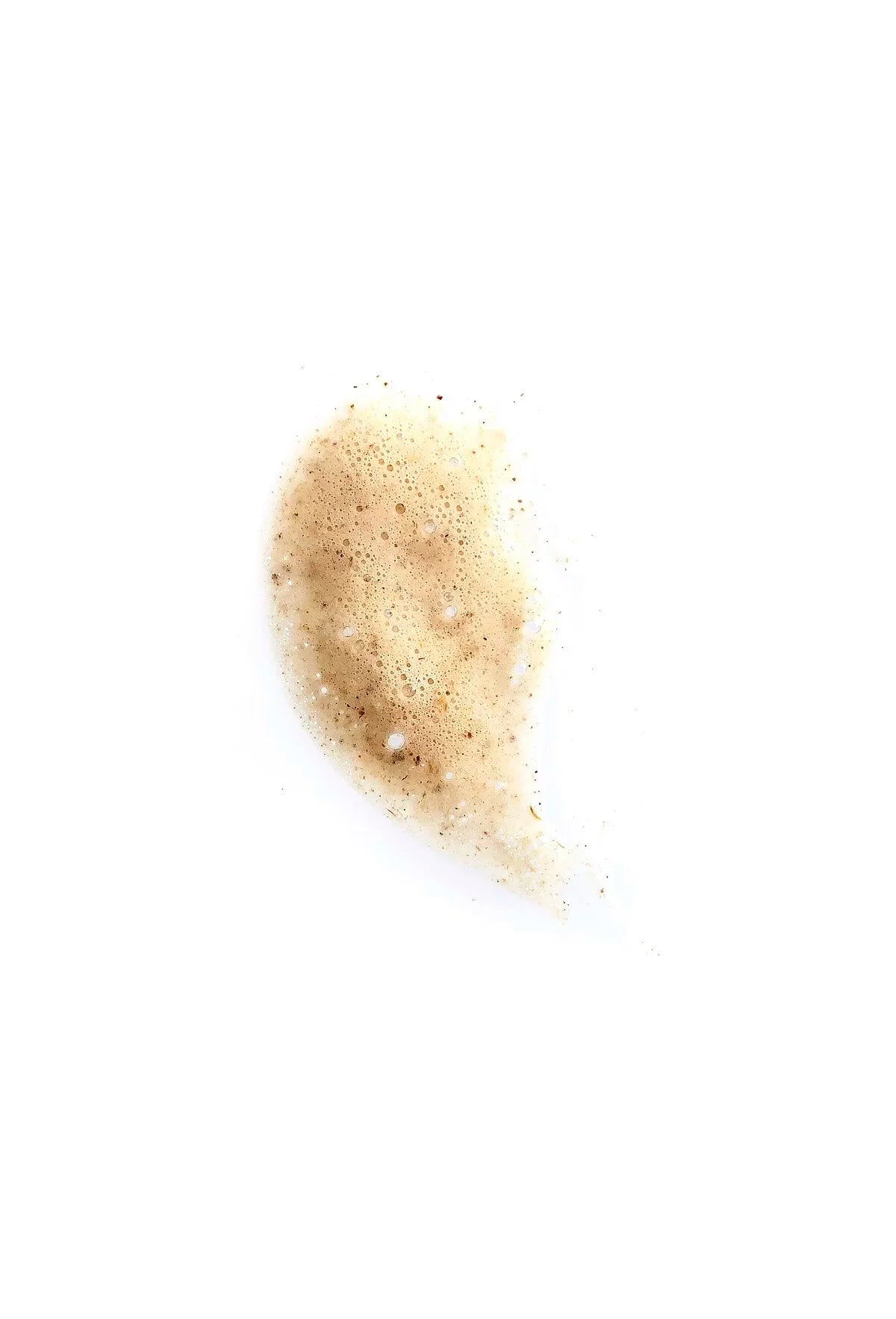 OSHAN NIU Cleansing Powder swatched as it turns from powder to soft cream.